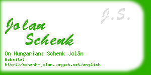 jolan schenk business card
